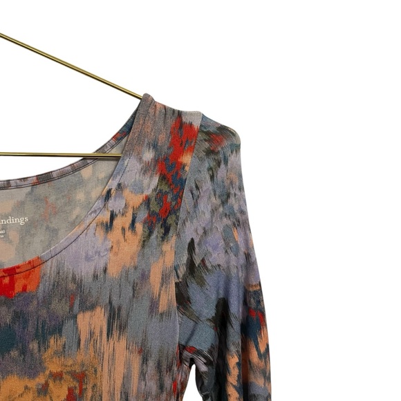 Soft Surroundings Nanette Soft Maxi Dress in Multi-Orange Size XS - Picture 2 of 7